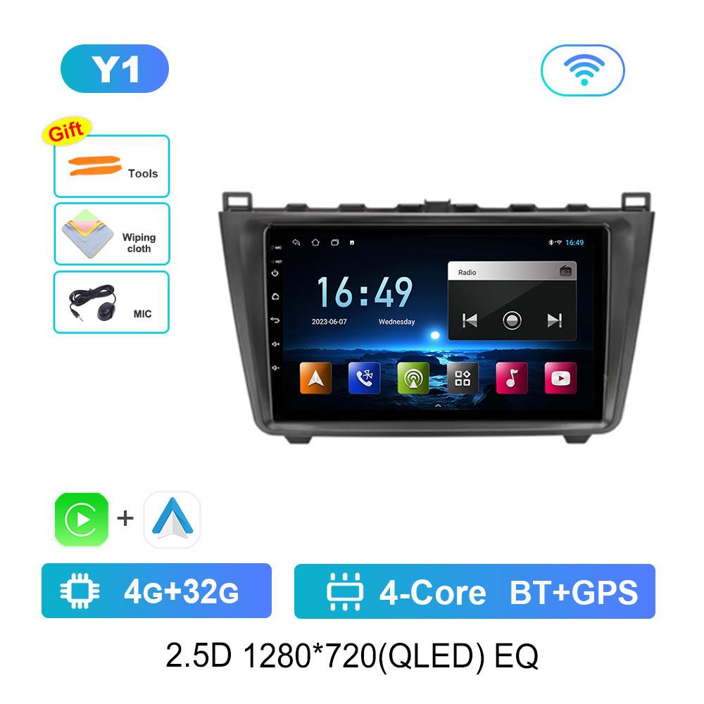 Touch Screen GPS Navigation for Mazda 6 II GH 2007 - 2012 Android 14 Car Video Multimedia Player WiFi BT DSP Stereo Auto Tools