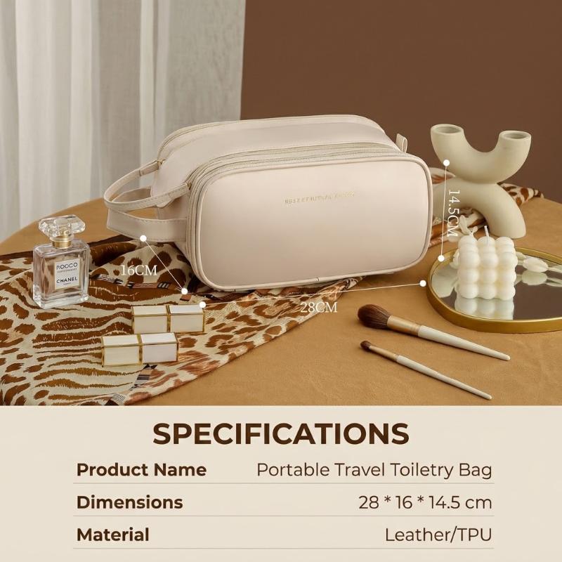 Travel Makeup Organizer Bag Large Capacity Multipurpose Storage Pouch for Cosmetics Personal Toiletries Outdoor Use