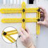 Outil de Mesure Modèle Échelle Règle Multi-angle Multi-fonction Réglable à Quatre Faces de Pliage