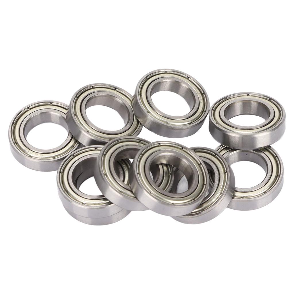 10 Pcs Deep Grooves Ball Bearing Double Shielded High Speed Low Vibration Wear Resistant Industrial Bearings