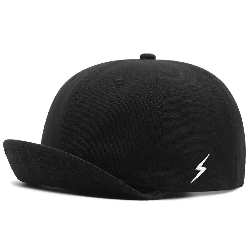 Grote Up-Turn Peak Hiphop Snapback Pet Voor Man Vrouw Grote Maat Klap Omhoog Zachte Top 6Cm Korte Rand Honkbalpet 55-60Cm 60-65Cm