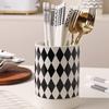 Minimalism Chopstick Cage Ceramic Chopstick Holder Filterable Water Chopstick Bucket Kitchen Organizers Kitchens Accessories