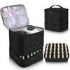 Portable Double-layer Nail Polish Storage Bag Organizer Travel Essential Oil Storage Box Multi-function Storage Bag