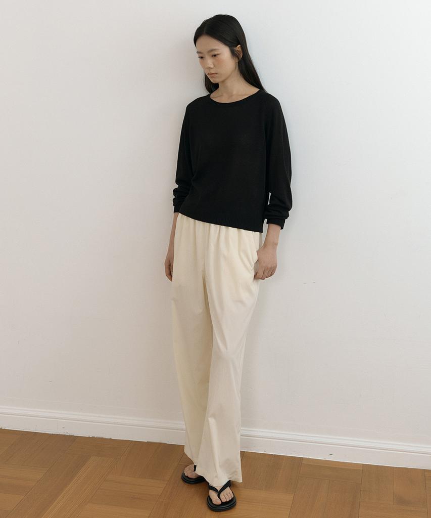 Lingseoul Linen Raglan Knit-Black