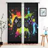 2 Pieces, Colorful Game Controller Curtains - Semi Blackout - Very Suitable for Living Room, Bedroom, Kitchen, Home Decoration