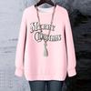 Ladies' Christmas Printed Round Neck Long Sleeved T-shirt Sweatshirt Top
