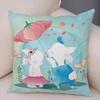 Cute Cartoon Giraffe Fox Reindeer Pillow Cover Nordic Children's Room Decoration Sofa Home Animal Cushion