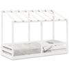 VidaXL Children's Bed with White Roof 75x190 Cm Solid Pine Wood, Children's Bed Frame, Wooden Children's Bed, 847010