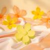Yellow Hair Claw Clips Flower Shaped Plastic Jaw Clips Anti-scratch Smell-less Useful Hold Tightly Light Hair Accessories for Beauty and Personal