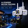 YOOSEE Ai APP Kültéri 10x ZOOM WiFi CCTV Kamera HD 20MP Éjjellátó Kétirányú Beszélgetés Biztonsági Kamera Vízálló Napálló Távoli Megtekintés