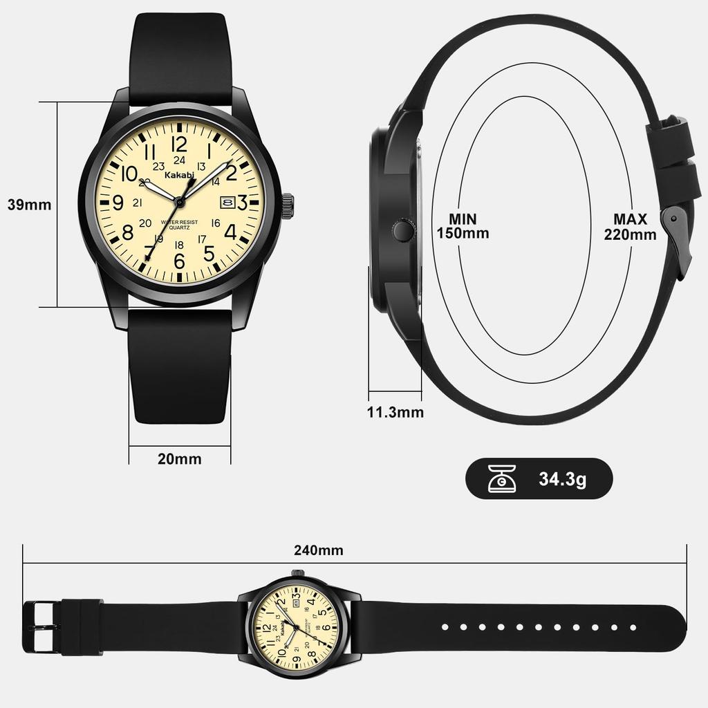 BEN NEVIS Men's Analog Watch, Simple Date, Waterproof, Fashion, Quartz, For Exams, Wristwatch, Women's, Children's, Unisex, Commuting, Banquets,