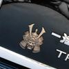 Japanischer Samurai Hannya Metall Autoaufkleber Emblem Heißes Abzeichen Totenkopf Stil Pranjna Gunmetal Kofferraum Auto Motorrad Zubehör
