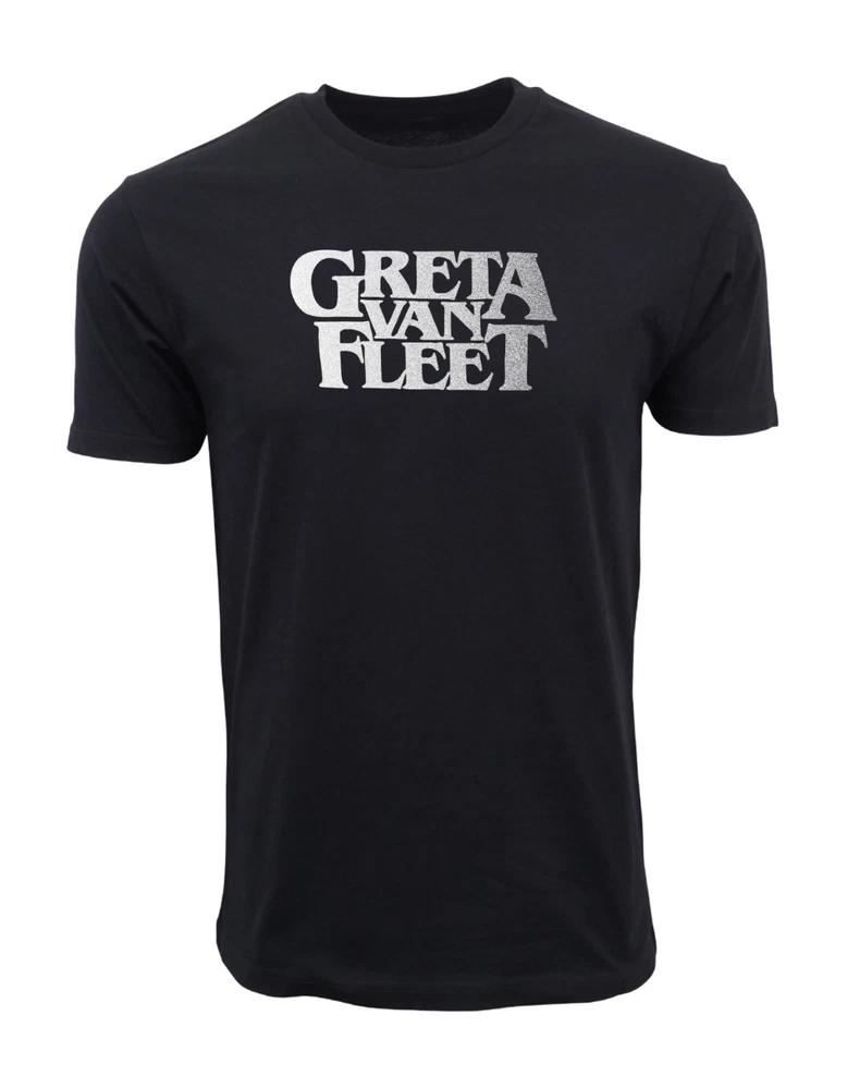 Greta van fleet unisexs black distress graphic logo t shirt XL