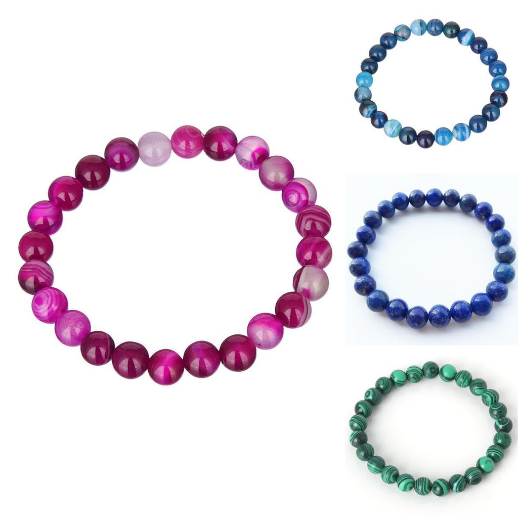 Versatile 6mm Natural Gemstone Round Beads Stretchy Bracelets For Every Occasion