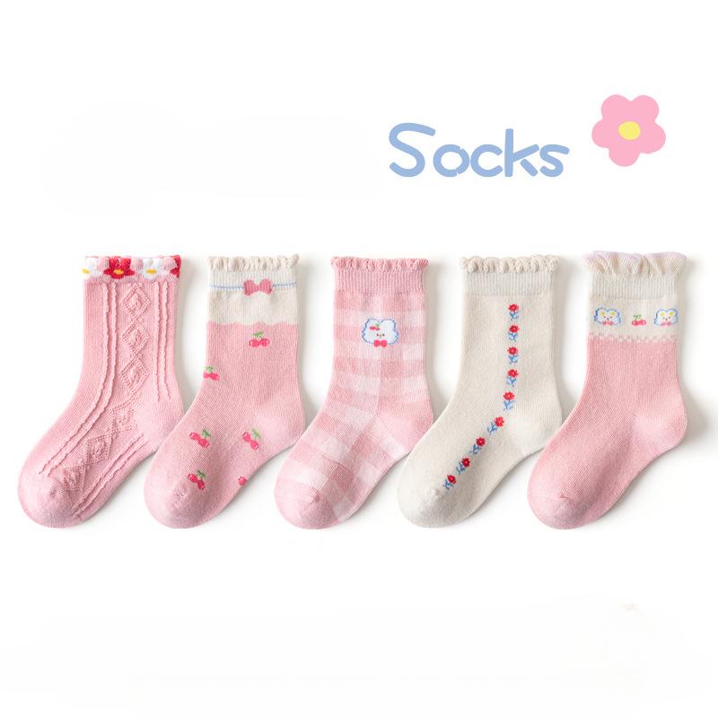 Kid's Socks Girls Socks Sweet Fancy Sock Baby Toddler Spring Autumn Winter Socks Children