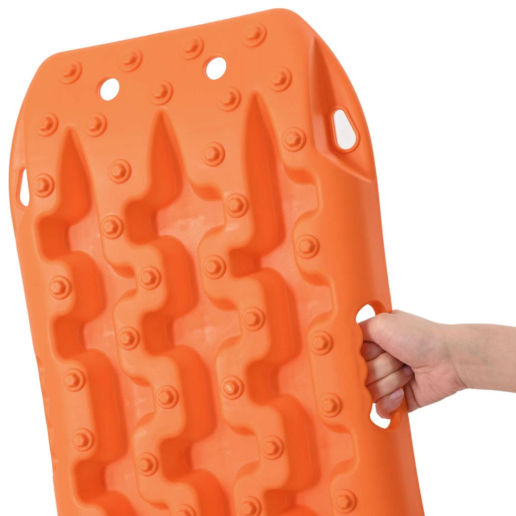 Traction Plate 2 Pcs Orange 57.5x30.5x5.5 Cm Reinforced Nylon