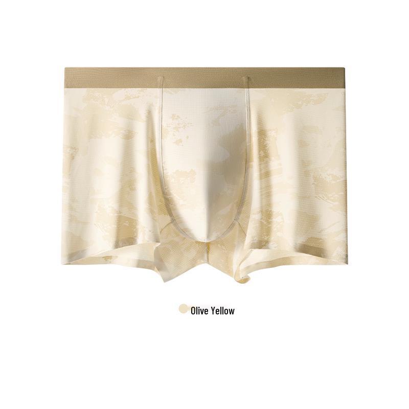 Men's Summer Ice Silk Antibacterial Breathable Elastic Shorts