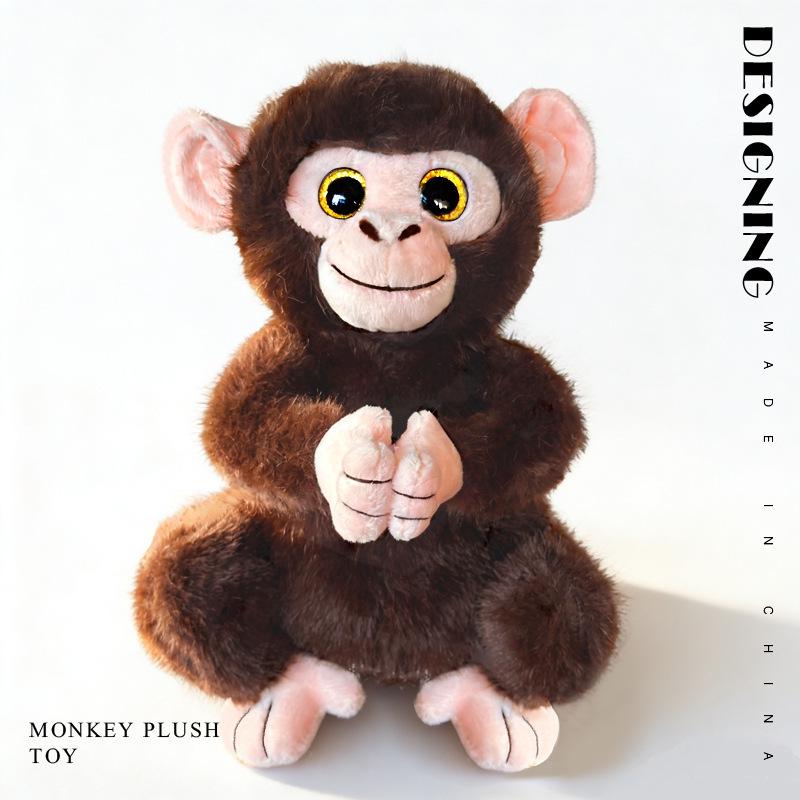 

Adorable Big-Eyed Golden Silk Monkey Plush Doll - Cute Children s Toy & Decorative Gift 27cm (0.15kg)
