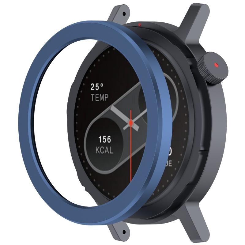 Aluminum Alloy Watch Frame With Reinforced Glass Screen Guard for CMF Watch P2 Smartwatch Scratch Resistance