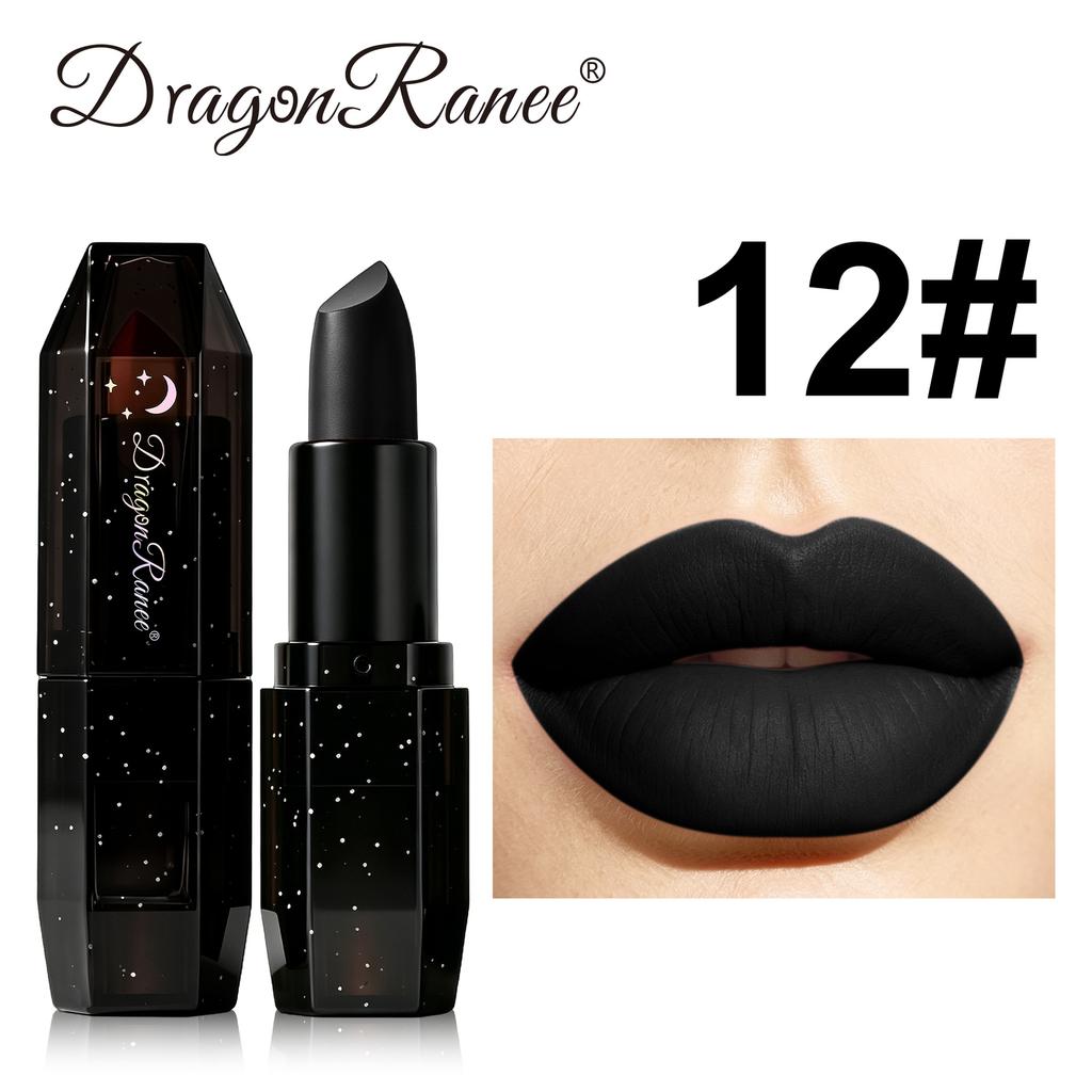 Halloween Matte Lipstick Green, Brown, Rose Red, Black, Blue, Green, Purple, Red Lip Tints - Waterproof, Smudge-Proof Lip Stains for Cosplay Makeup
