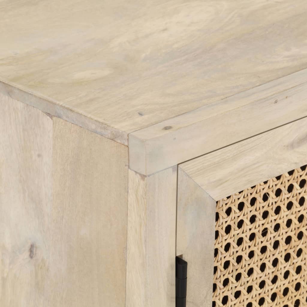 Sideboard 60x35x70 cm Solid Mango Wood and Wicker