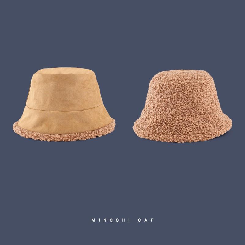 

2025 Fashion Winter Bob Bucket Hat Men s Women s Suede Cotton Plus Fleece Outdoor Warm French Autumn Basin Hat Panama sale 56-58cm