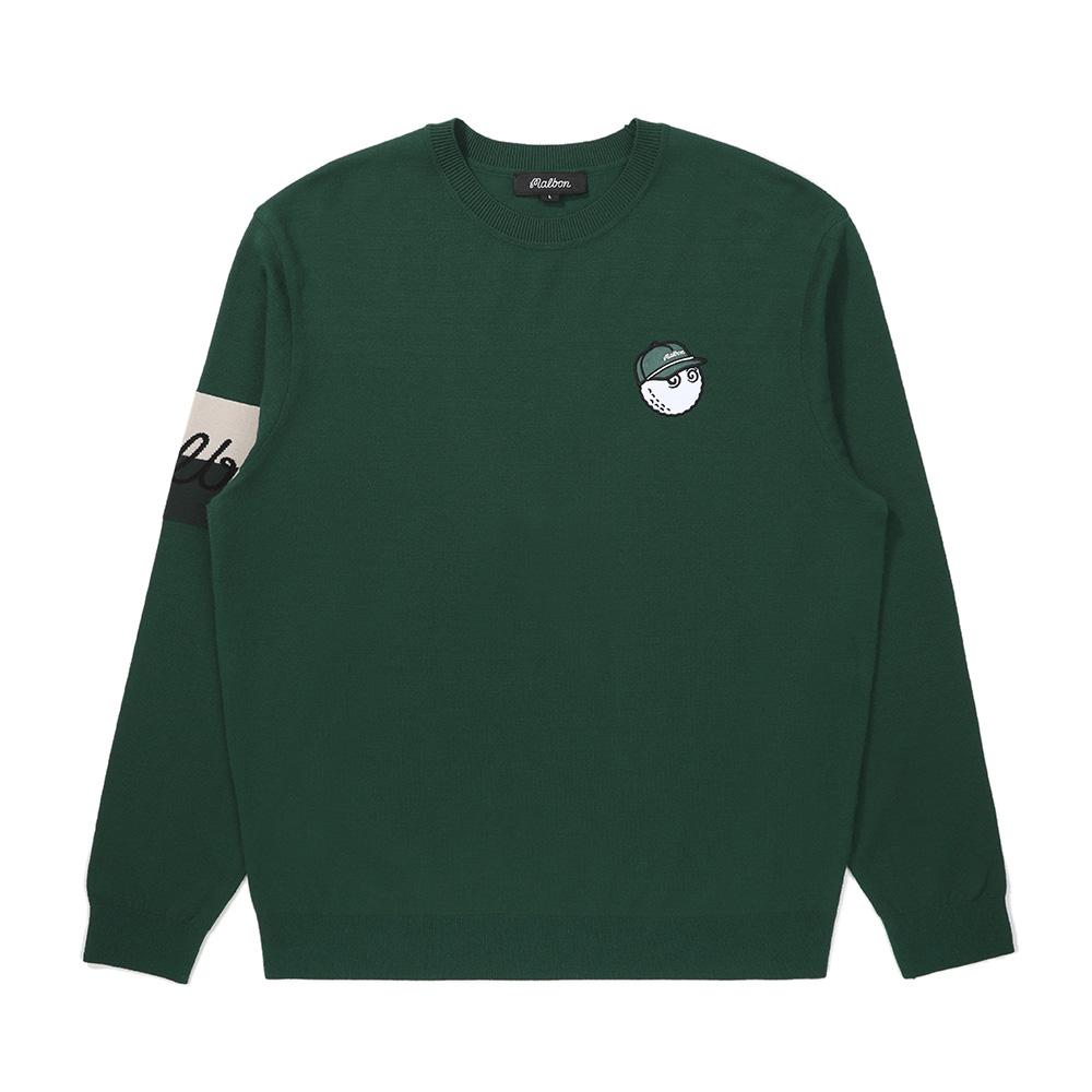 MALBON GOLF Bucket Long Sleeve Sweater Green (Man)