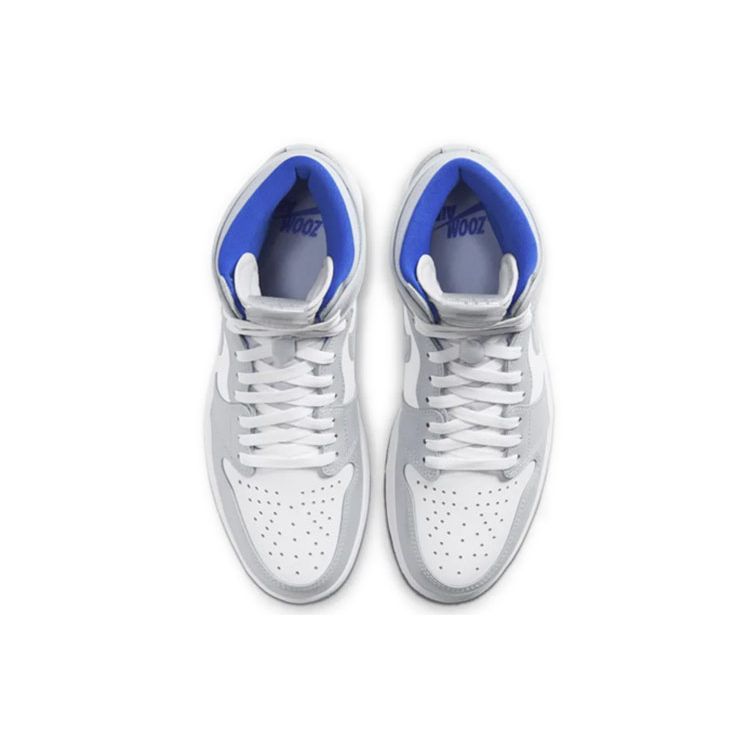 Air Jordan 1 High Zoom Racer Blue Unisex Sneakers White CK6637-104