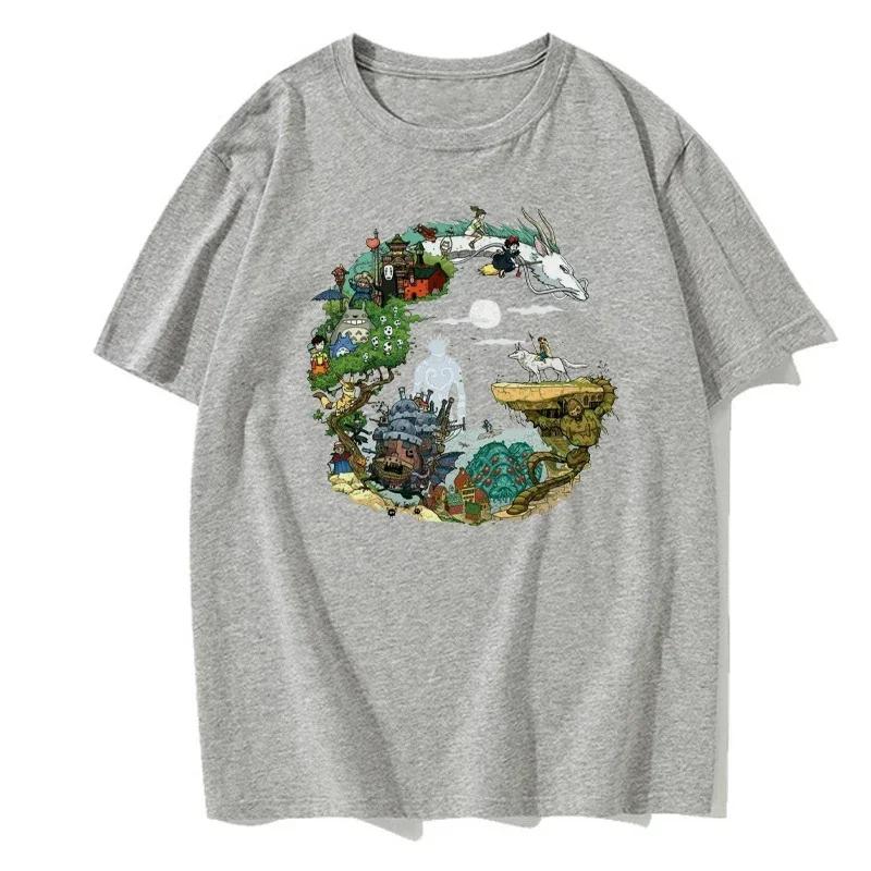 Anime Pattern Printed Men's T-shirt Large Cotton T-shirt High Quality Brand T-shirt Street Loose T-shirt