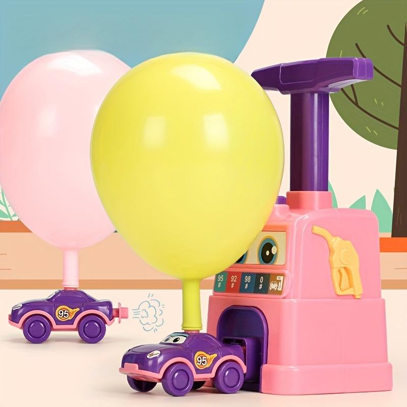 Balloon Powered Car Toy Set with Inflator - Educational Inertial Powered Vehicle for Children Ages 3 and Up,Fun Science Learning Toy, Plastic Material