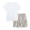 Summer Boys Short Sleeve Set Fashion Printed Children's Crew Neck T-Shirt 2-piece Knitted Children's Shorts Set