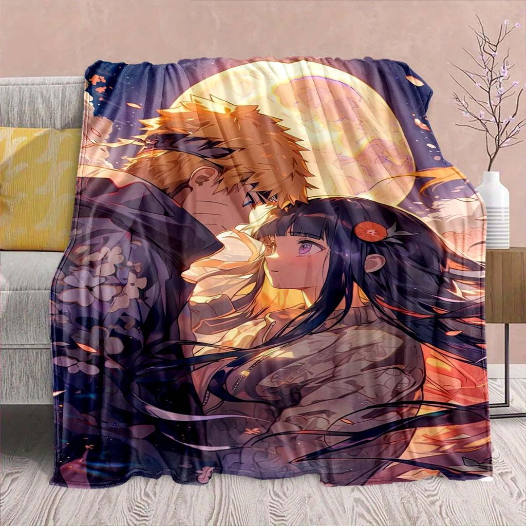 Naruto Anime Flannel Blanket - Soft Warm Perfect for Sofa, Bedding Camping Travel Office Home Decor