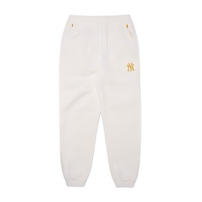 MLB Knitted Sweatpants Unisex Cream 3APTW0126-