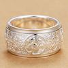 Men's Rotatable 999 Sterling Silver Ring with Four Divine Beasts - Ethnic Style