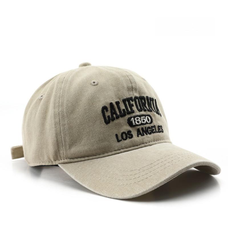Gorra de béisbol retro vintage de algodón para hombre y mujer, con letras bordadas en mezclilla, de algodón, suave, informal, unisex.
