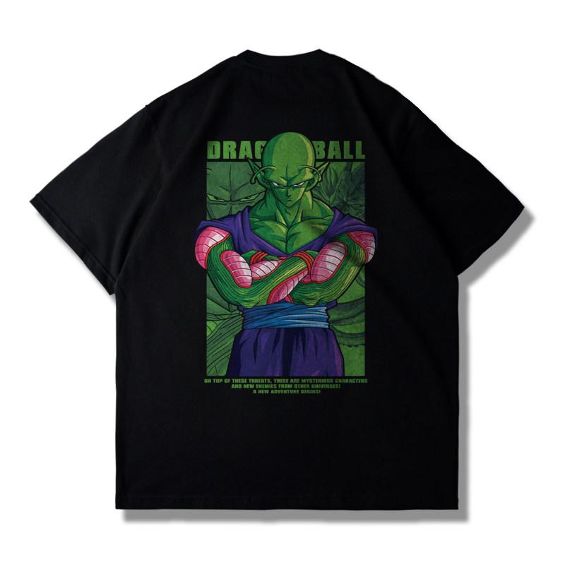 

The Anime Dragon Ball Collaboration Black Goku Shortsleeved Tshirt for Unisex and Women in Loose Black and White for Summer 4XL