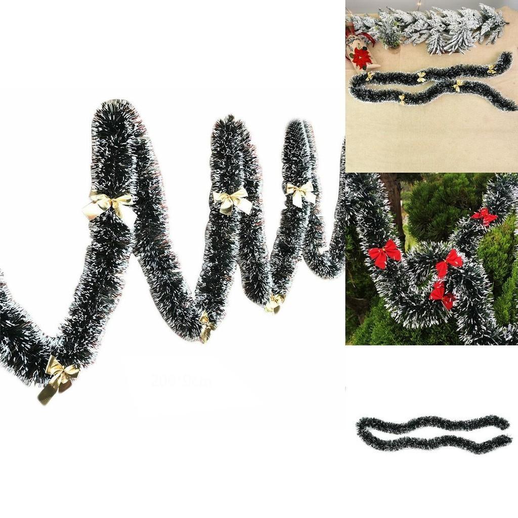 X 90mm Chunky Tinsel Christmas Tree Decoration Xmas Garland Bowknot