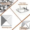 SHGO-Silver Metal 10Mm 4-Prong Square Spikes- 500PCS Pyramid Studs, For Crafts, Punk Style Rivets For Clothing Decoration