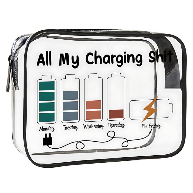 Medicine Cosmetic Bag Women Large Capacity Travel Organizer Easy Wipe Clean Toiletry Pouch Daily Use Trip Toiletry Travel Bag