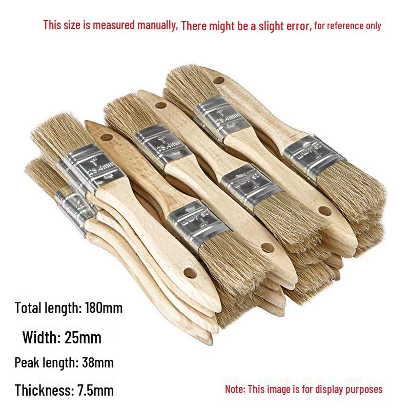 Wooden Handle Hog Bristle Multi-Purpose Brush - Paint, BBQ, Tool, Dusting, Hog Hair