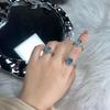 Sea Blue Gourd With Diamonds, Lace Open Ring, Niche Personality, Light Luxury, High-End Ring, Female.