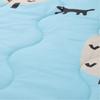 Nishikawa Atsuko Matano Half Blanket 140X100cm Washable Fluffy Sheepskin Boa MT3653 Cat and Tree Blue FE73603027