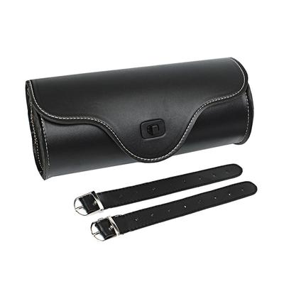 New Universal PU Leather Motorcycle Front Fork Tool Bag Storage Luggage Saddlebag Pouch Black