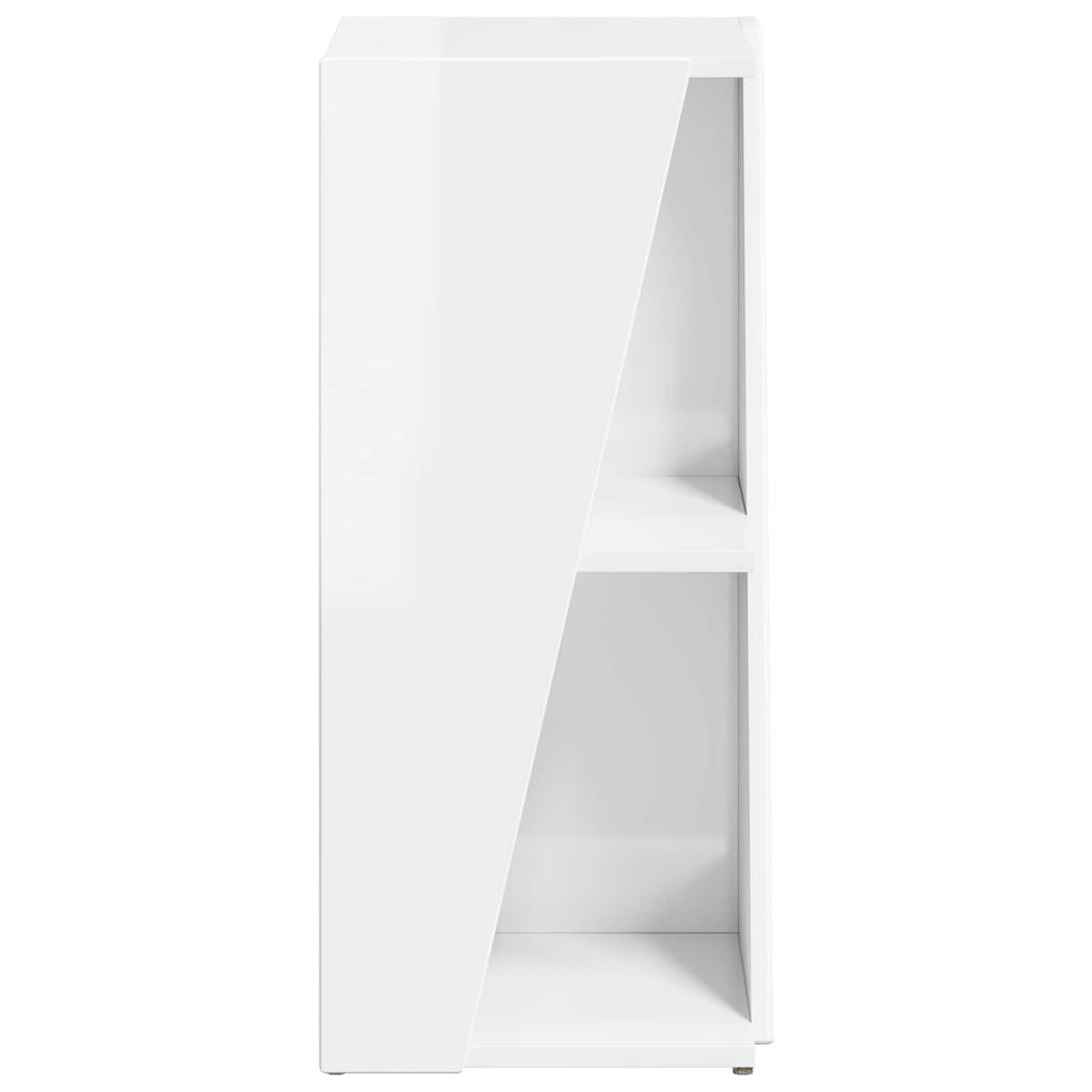 Side Shelf High Gloss White 33 x 32 x 70.5 cm Particleboard