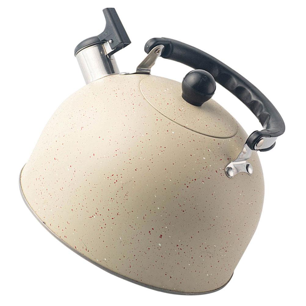 Stovetop Whistling Kettle 25L Stainless Steel Tea Pot for Gas Electric Induction Use Fast Heating Safe Boiling with Loud Whistle