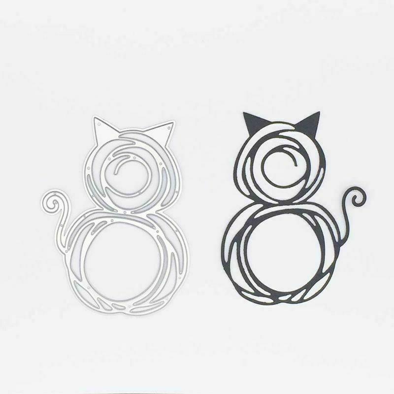 Happy Cat Stanzformen, Metallschablone, DIY, Scrapbooking, Album, Papier, Karte, Prägung, Handwerk, gestanztes Tier