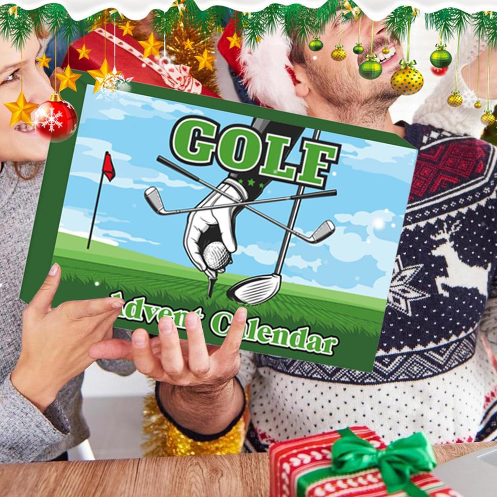 Christmas Countdown Calendar Golf 24 Days Markers Tees Balls Golf Advent Calendar Golf Themed Gift Creative Holiday Surprise