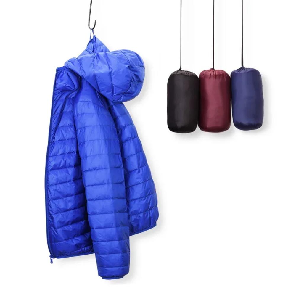 Down Jacket Men Ultra Lightweight Packable Water and Wind-Resistant Breathable Coat Big Size Hoodies Jackets