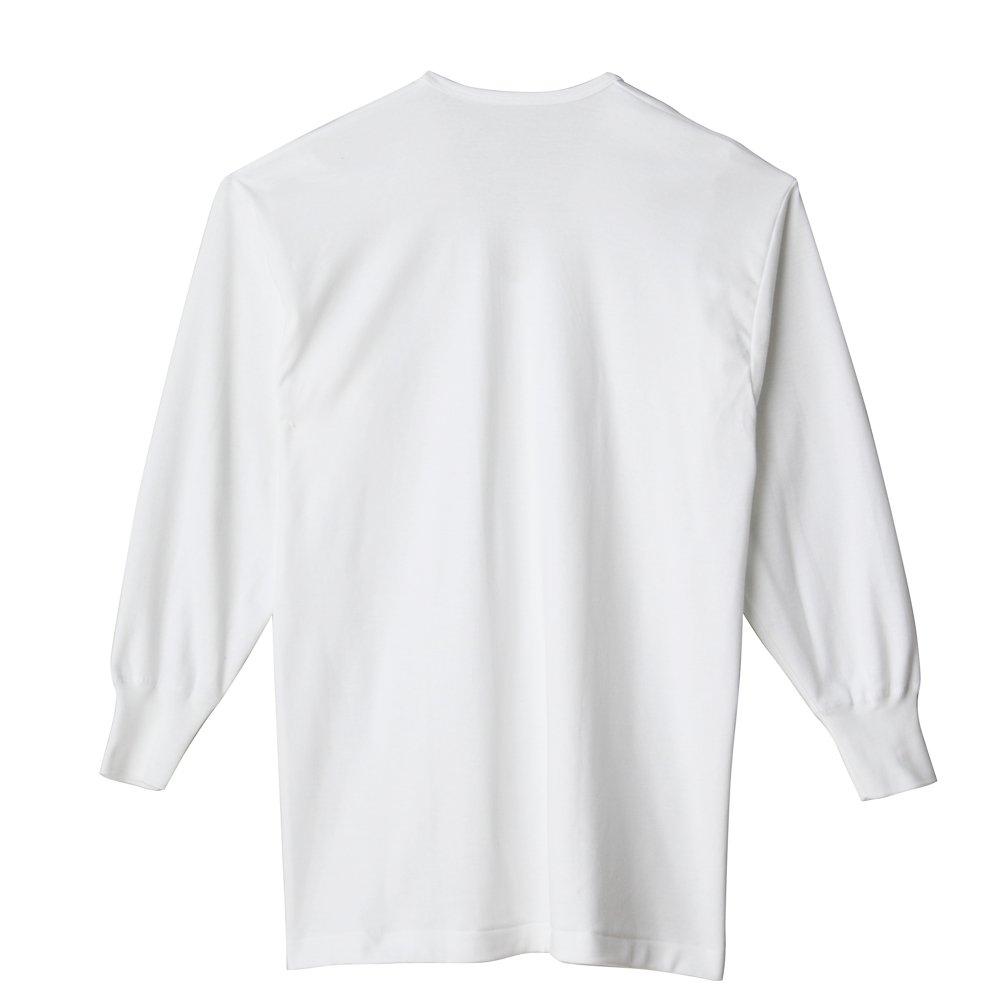Gunze RP35102 Smooth Inner Long Made in Set of Size M to Japanese Size Men's Far-Infrared Shirts, Sleeve, U-Neck, Japan, 2, White, (equivalent M)