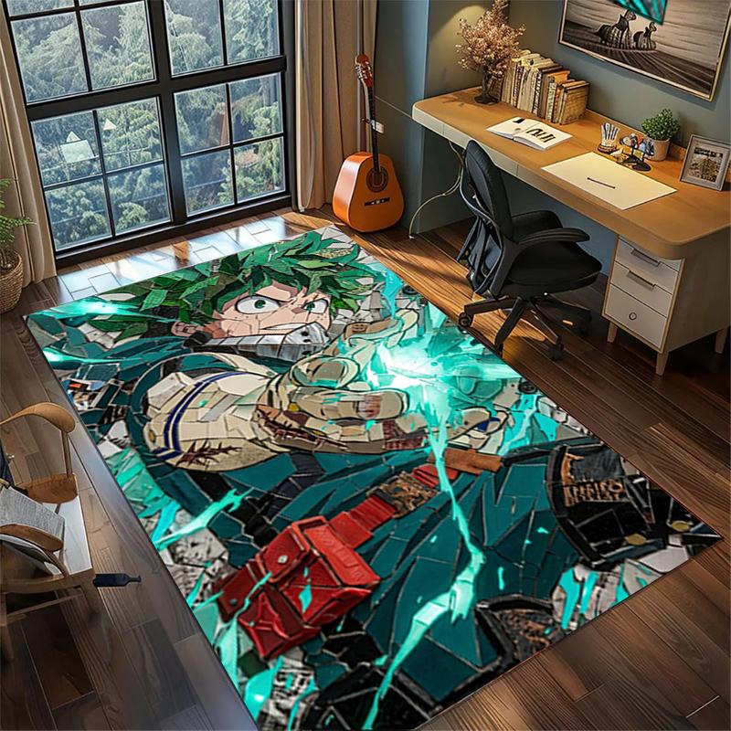 My Hero Academia Living Room Rug Large Area Non Slip Washable Floor Mat Bedroom Decor